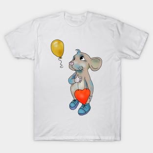 Maus mit Ballon T-Shirt